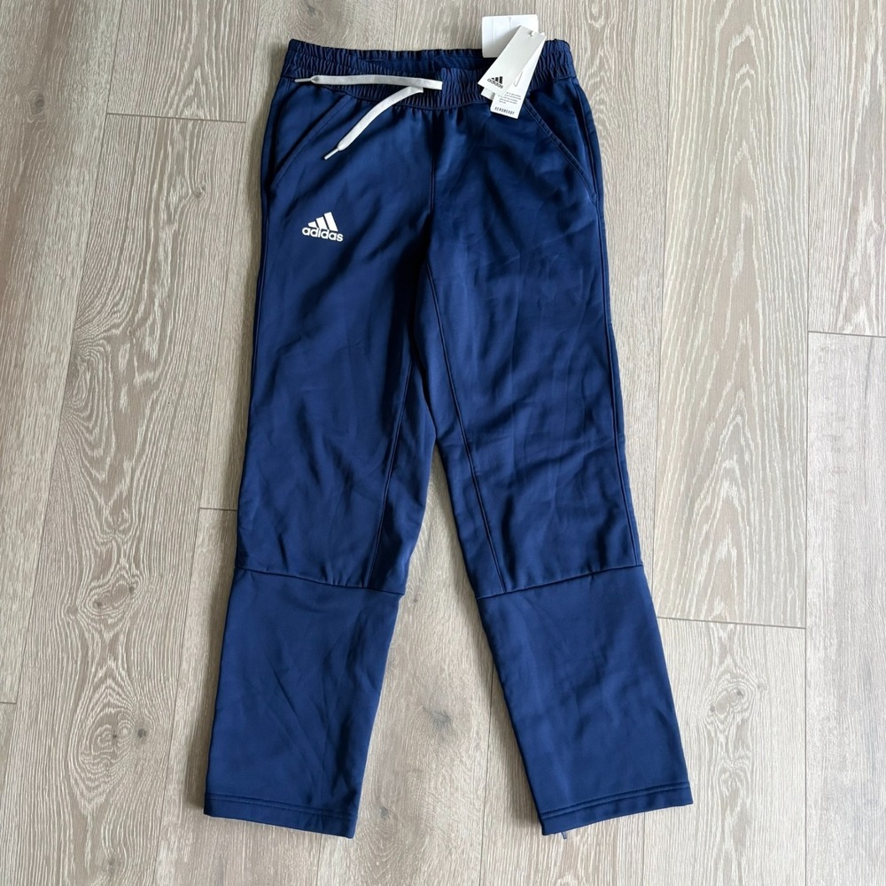 NWT Adidas Mens Navy Team Issue‎ Open Hem Track Pants Size S